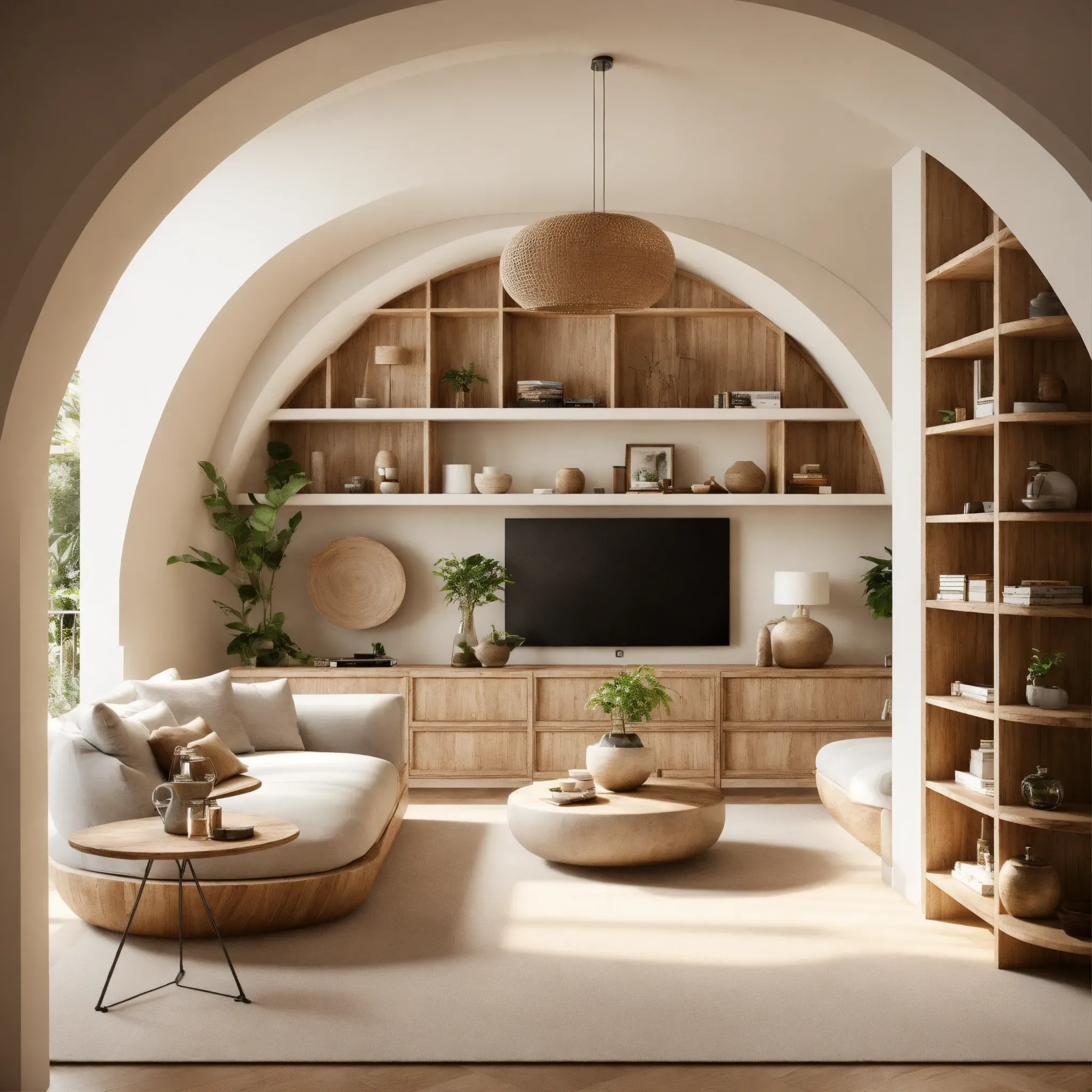 Persoon die weeft op een klein weefgetouw